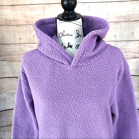 Lavender Purple Fleece Sherpa Hoodie Size XXL Kids - Picture 2 of 8